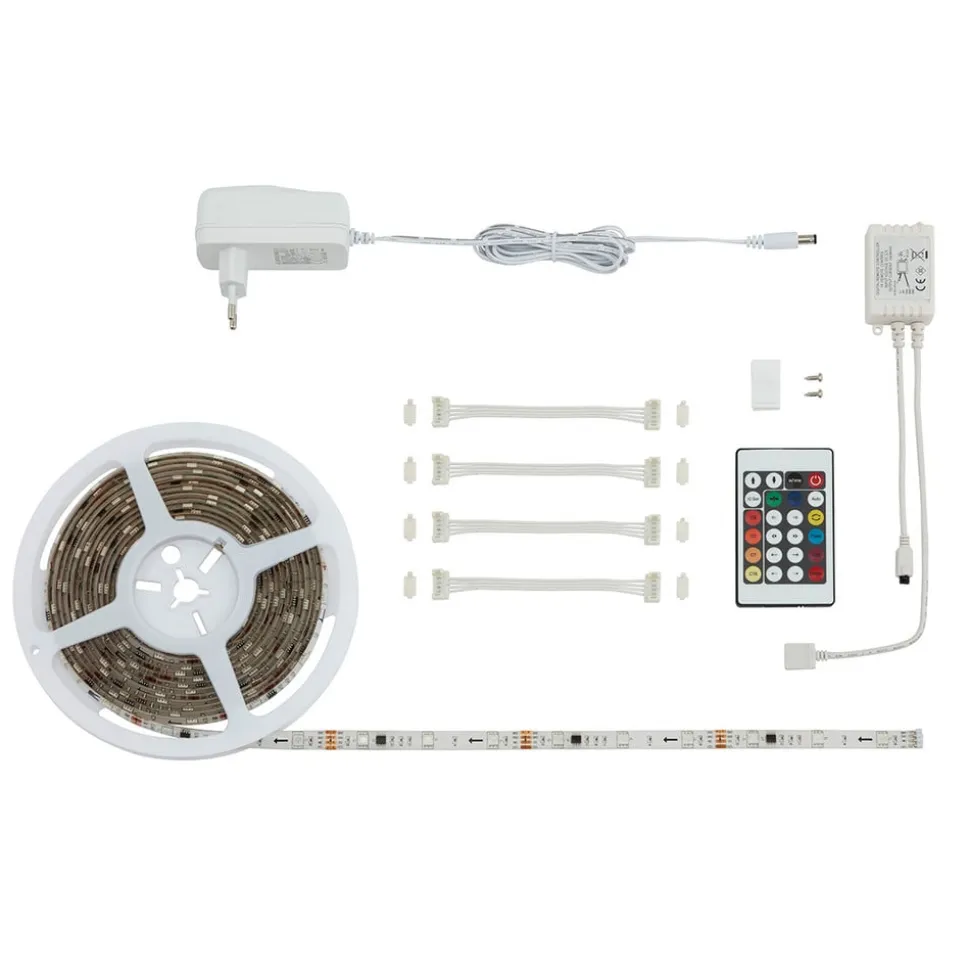 Med 164 lysfunktioner - Mo 500 cm RGB-LED-stripe