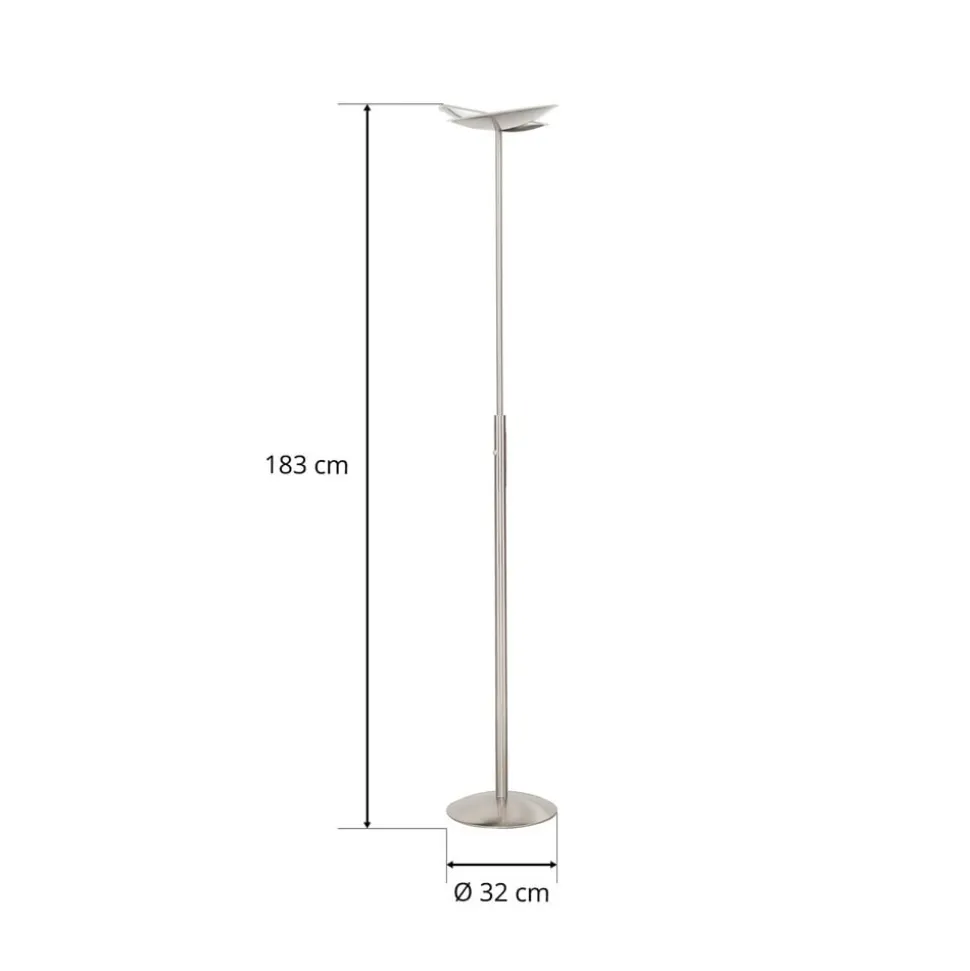 Med todelt skærm – LED-gulvlampe Sapporo