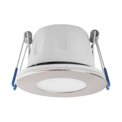 MEGAMAN LED-indbygningsspot Tego Slim, 10-pak, 2.800 K, nikkel