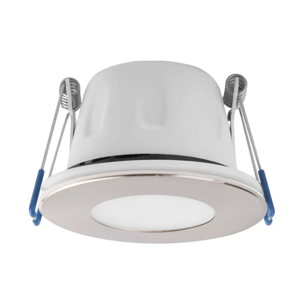 MEGAMAN LED-indbygningsspot Tego Slim, 10-pak, 2.800 K, nikkel