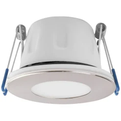 MEGAMAN LED-indbygningsspot Tego Slim, 4.000 K, nikkel, IP65, 1 stk.