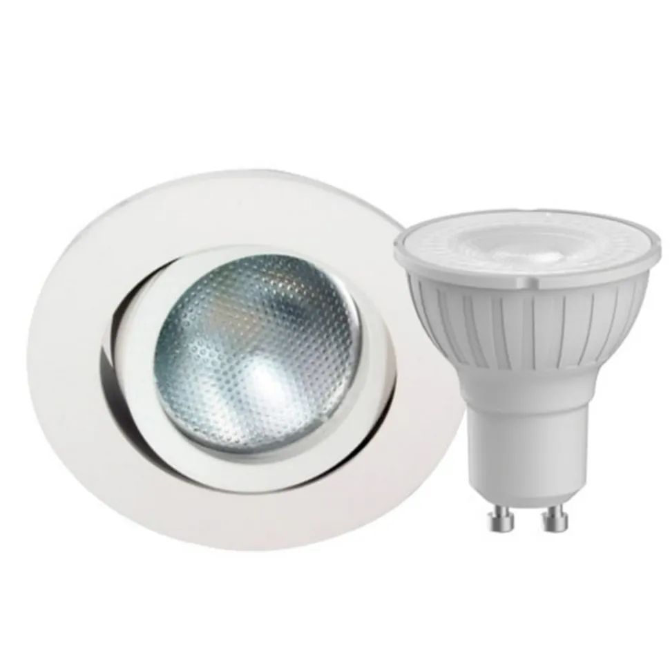 Megatron DecoclicSet LED-indb.spot GU10 5 W hvidt