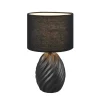 Melva bordlampe, mat sort, Ø 18 cm, keramik, E14