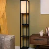 Menno gulvlampe, sort, 162,7 cm, trådløs oplader