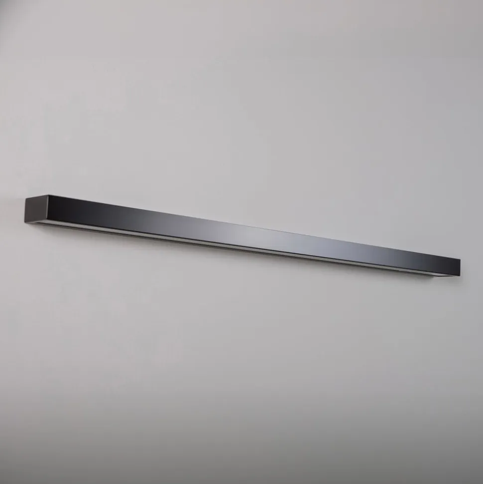 Mera LED-væglampe, bredde 120 cm, sort, 3000K