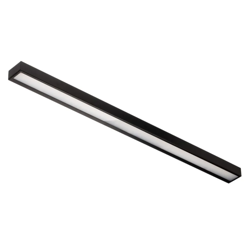Mera LED-væglampe, bredde 120 cm, sort, 3000K
