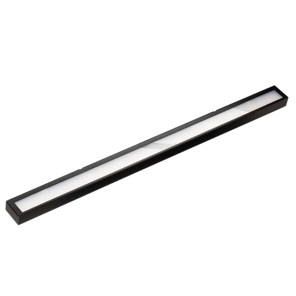 Mera LED-væglampe, bredde 120 cm, sort, 3000K