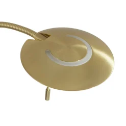 Messingfarvet LED-gulvlampe Zenith med lysdæmper