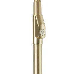 Messingfarvet LED-gulvlampe Zenith med lysdæmper