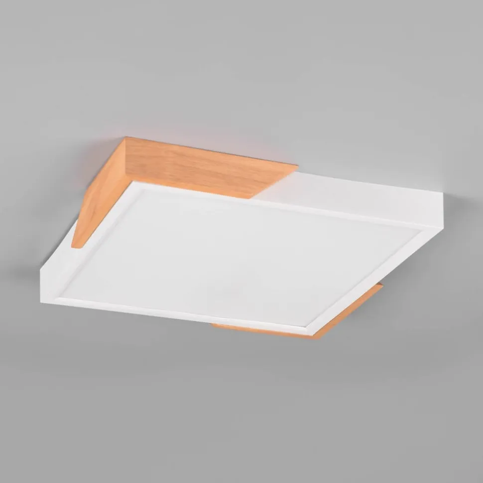 Meta LED-loftlampe, 31,5x31,5 cm, 3.000 K, hvid