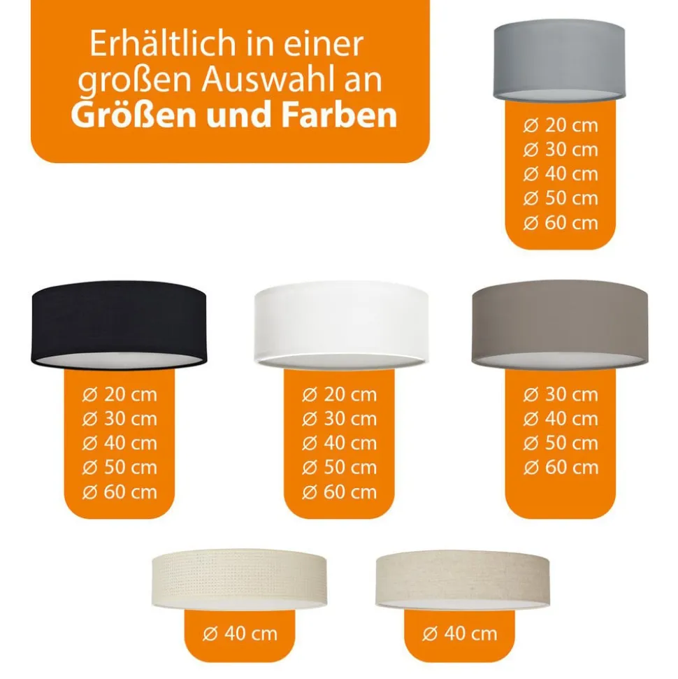 Mia loftslampe, sort, Ø 60 cm