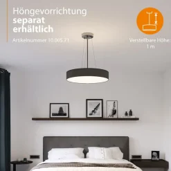 Mia loftslampe, sort, Ø 60 cm