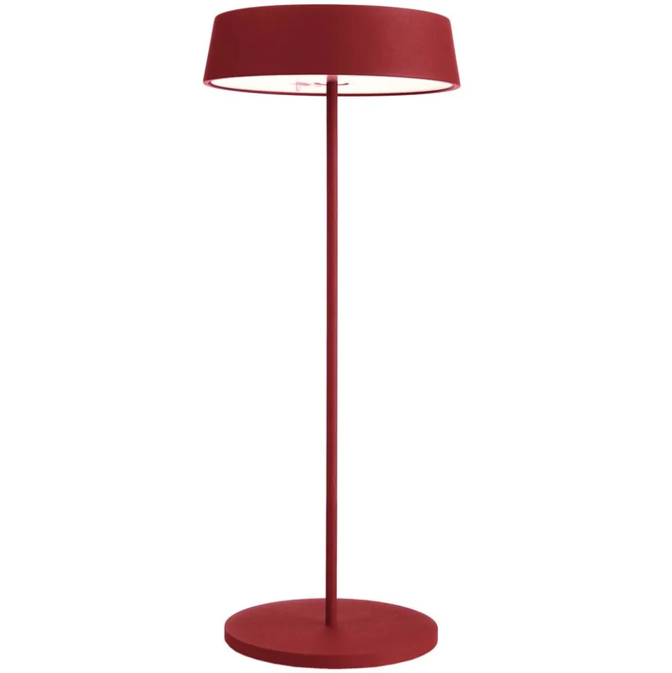 Miram LED-bordlampe, batteri, kan dæmpes, rubinrød