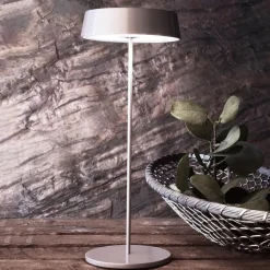 Miram LED-bordlampe med batteri, kan dæmpes, grå