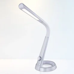 Mitti LED-bordlampe med USB-port, sølv/hvid