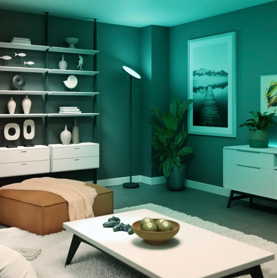Müller Licht tint LED ceiling washlight Pavo, RGB, CCT, metal