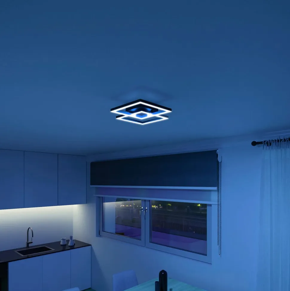 Müller Licht tint LED-loftlampe Cano, RGB, CCT, sort