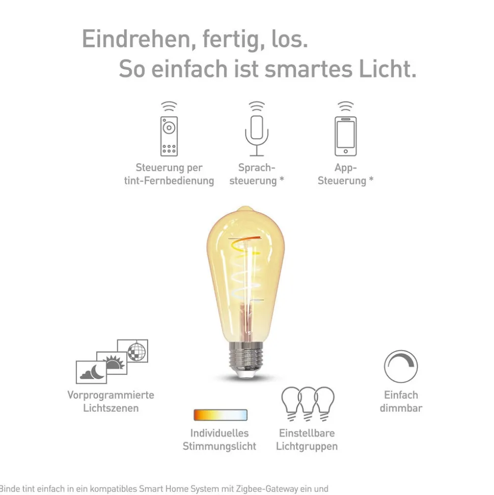 Müller Licht tint LED-pære Retro Gold E27 5,5 W