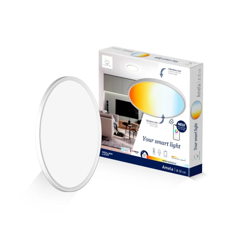 Müller Licht tint Smart LED-loftlampe Amela, Ø 30 cm