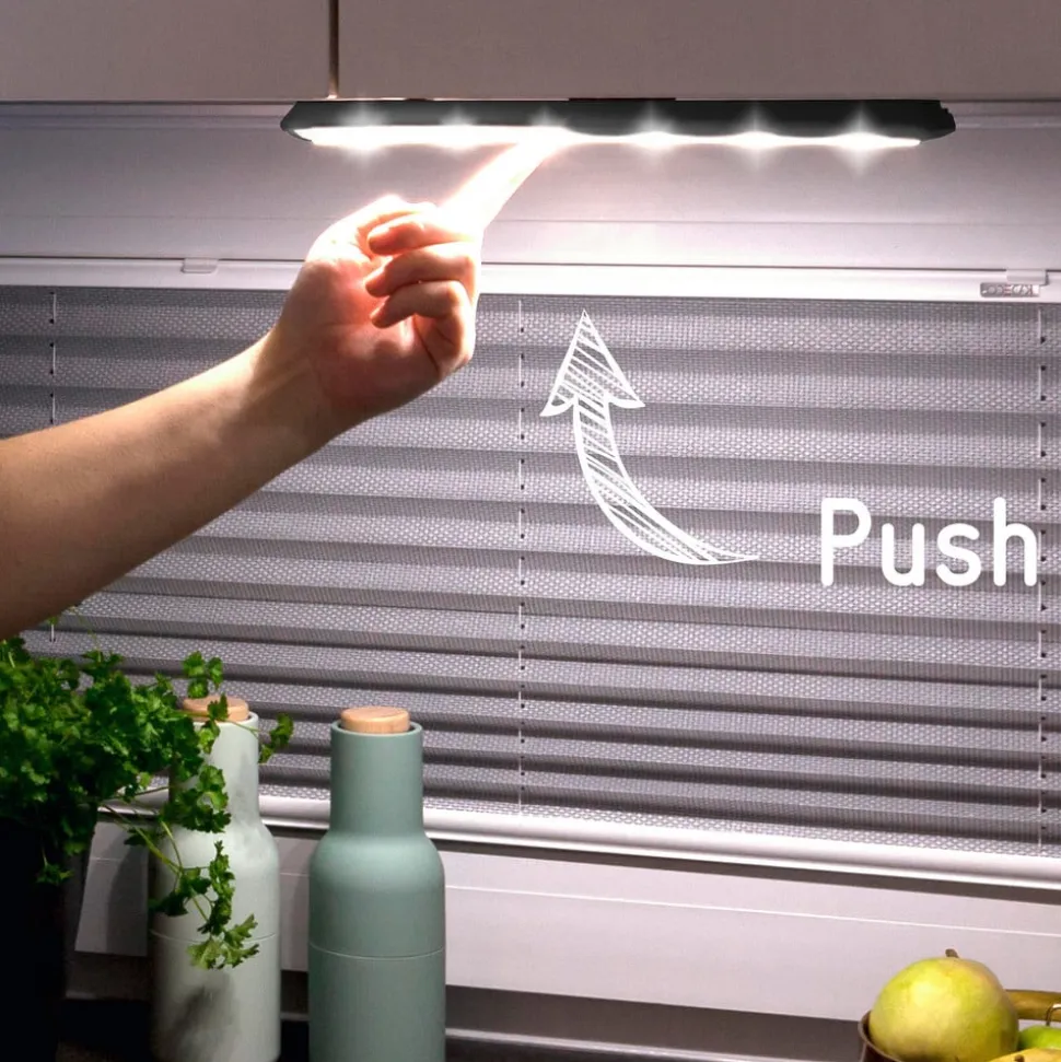 Mobina Push 15 LED-møbellampe, genopladeligt batteri, sort