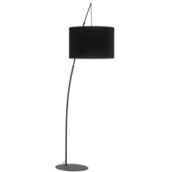 Moby Black gulvlampe med tekstilskærm