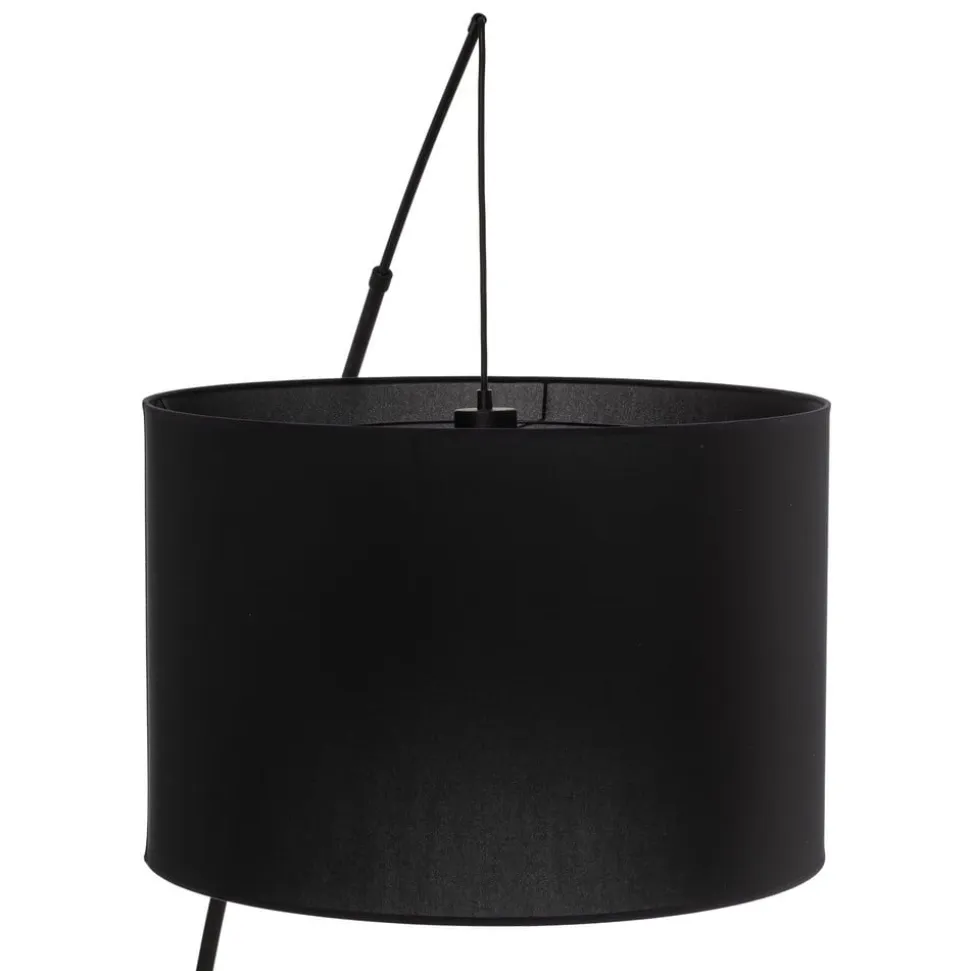 Moby Black gulvlampe med tekstilskærm