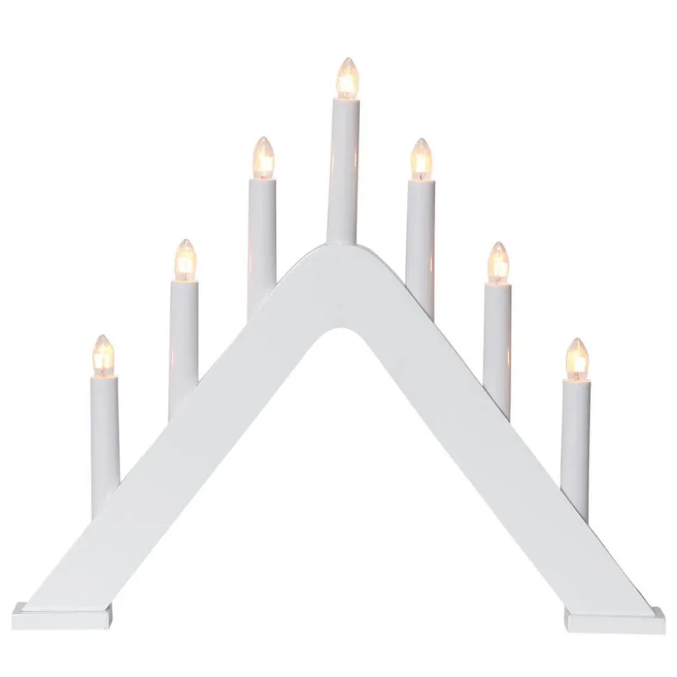 Moderne designet lysestage Jarve hvid