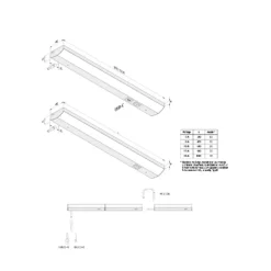 ModuLite F LED-underskabsbelysning, sort, 60 cm, 4.000 K aluminium