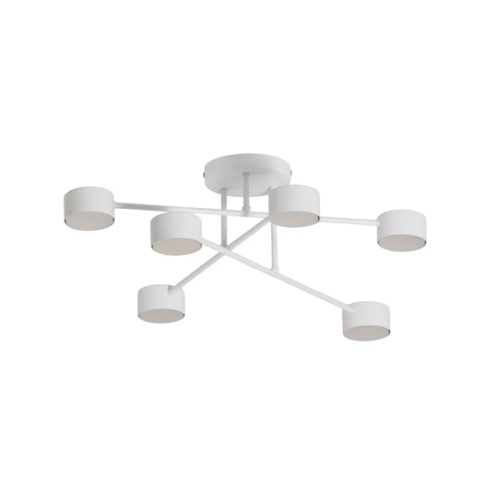 Modus 6 loftlampe, stål, 6 lyskilder, GX53, hvid