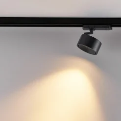 Molto Luce LED 3-faset skinnespot Magis, sort, 827