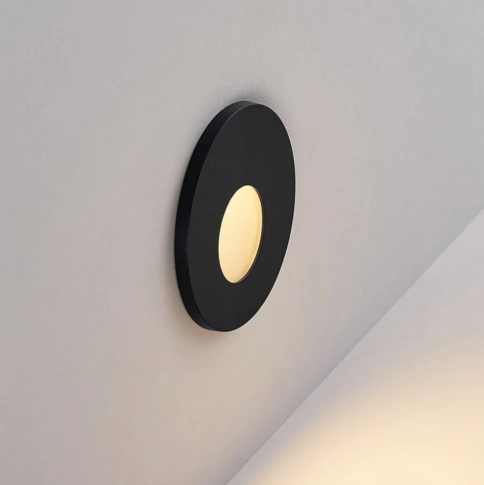 Molto Luce LED indbygningslampe Wall 68R RD, aluminium, sort, CCT