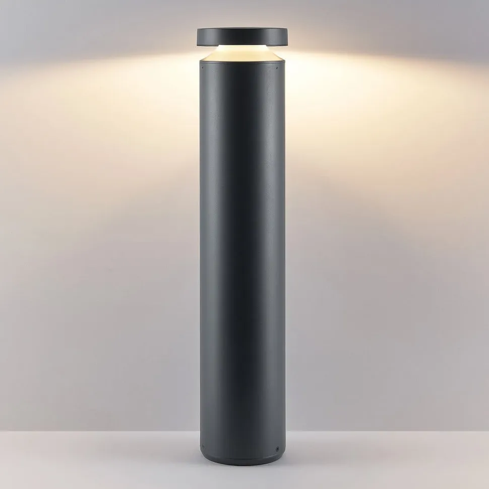 Molto Luce LED-sokkellampe Mona, Ø 18 cm, aluminium, højde 85 cm