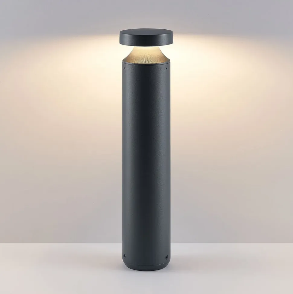 Molto Luce LED-sokkellampe Mona, Ø 10 cm, aluminium, højde 45 cm