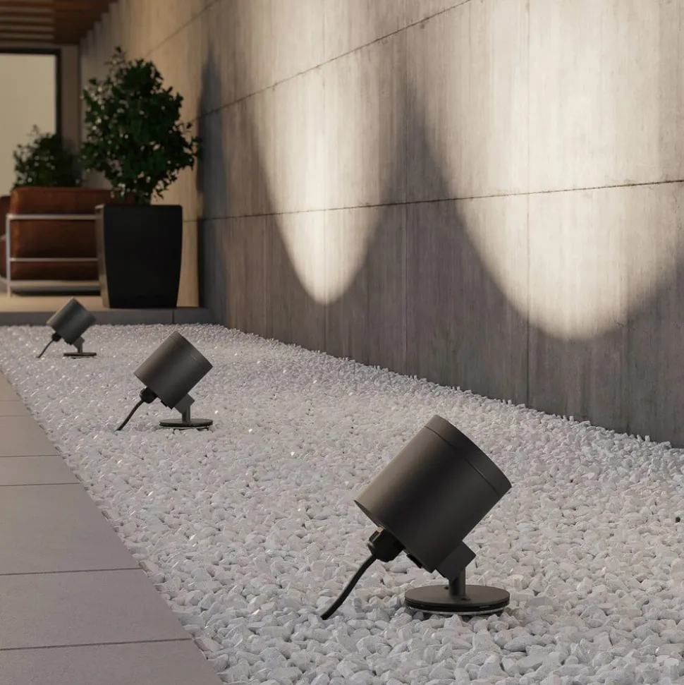 Molto Luce udendørs spotlampe Foris Round F, antracit