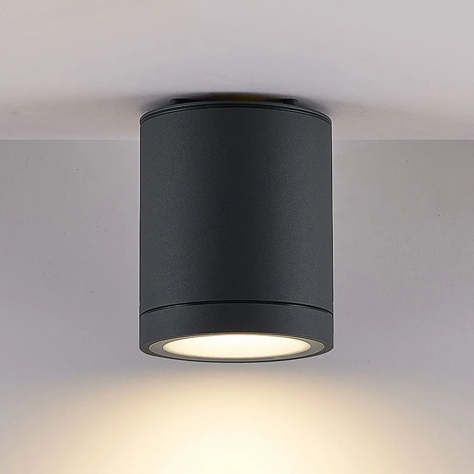 Molto Luce udendørs spotlampe Foris Round SD, antracit, aluminium