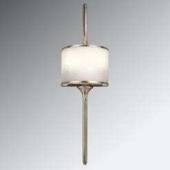 Mona LED-væglampe, IP44, højde 55,9 cm, fortinnet