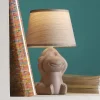 Monkey bordlampe, brun, keramik, 28 cm høj, E14