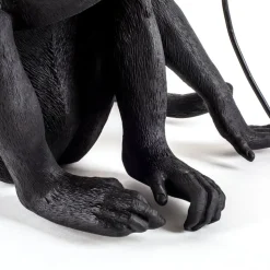 Monkey Lamp deko LED-terrasselampe, siddende, sort