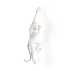 Monkey Lamp deko LED-væglampe, hvid, venstre