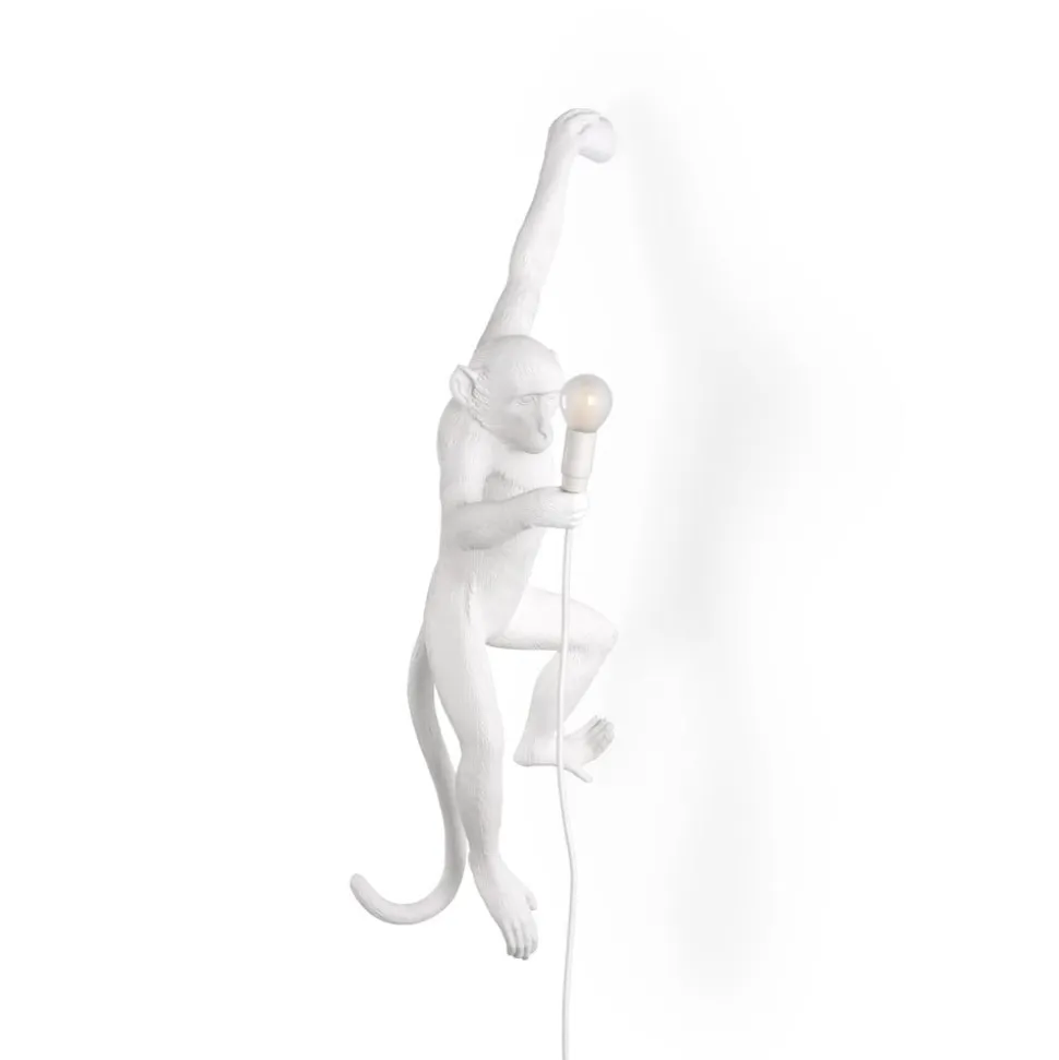 Monkey Lamp deko LED-væglampe, hvid, venstre