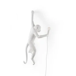 Monkey Lamp deko LED-væglampe, hvid, venstre