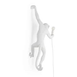 Monkey Lamp deko LED-væglampe, hvid, venstre