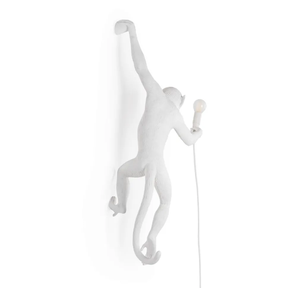 Monkey Lamp deko LED-væglampe, hvid, venstre