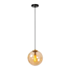 Monsaraz pendellampe, Ø 25 cm, rav. Glas, 1 lyskilde