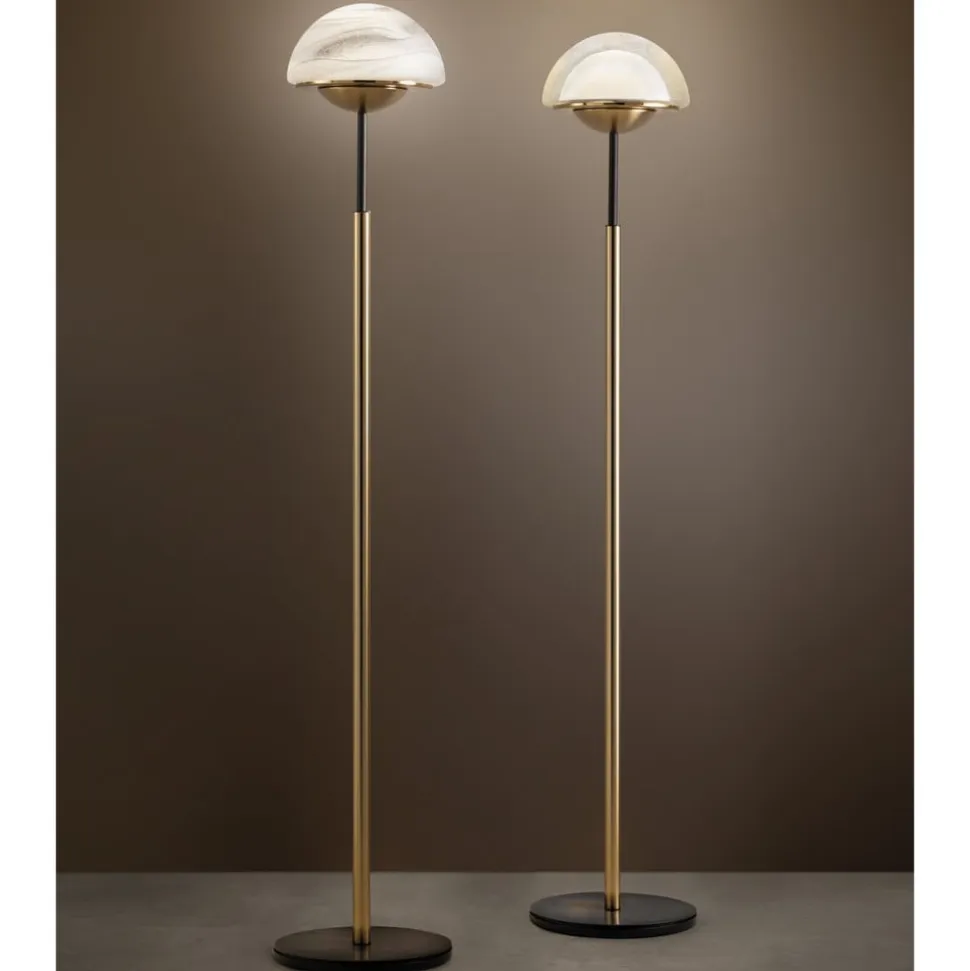Moon gulvlampe af Muranoglas, alabaster