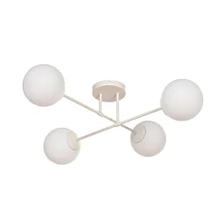 Moon loftlampe, 80 cm, 4 lyskilder, sandfarvet, glas, E27