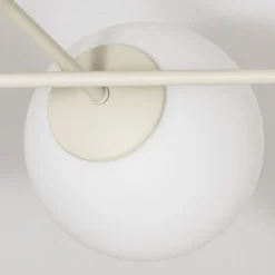 Moon loftlampe, 87 cm, 6 lyskilder, sandfarvet, glas, E27
