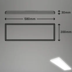 Move LED-panel, sensor, 58 x 20 cm, IP44, plast, hvid