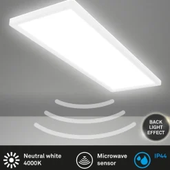 Move LED-panel, sensor, 58 x 20 cm, IP44, plast, hvid