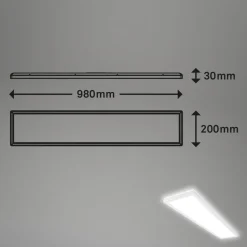Move LED-panel, sensor, 98 x 20 cm, IP44, plast, hvid